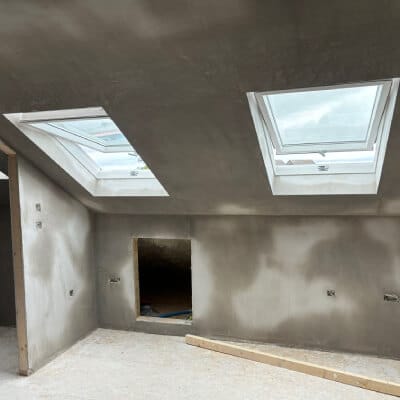 Tile roof installation for attic bedroom