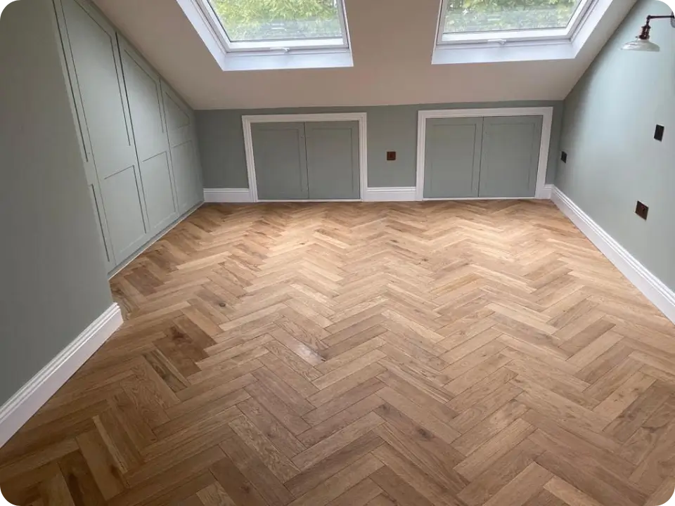 Flooring Semi-solid wood flooring in newly renovated attic space