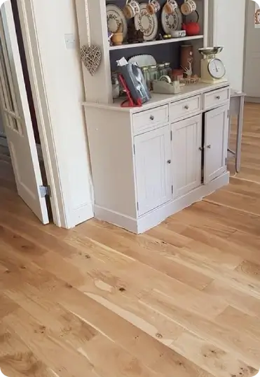 Walnut hardwood flooring in attic bedroom