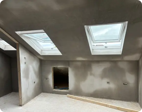 Tile roof installation for attic bedroom