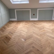 Attic flooring upgrade with semi-solid timber